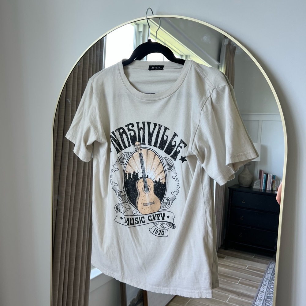 Nashville Music City Graphic Tee - Cream